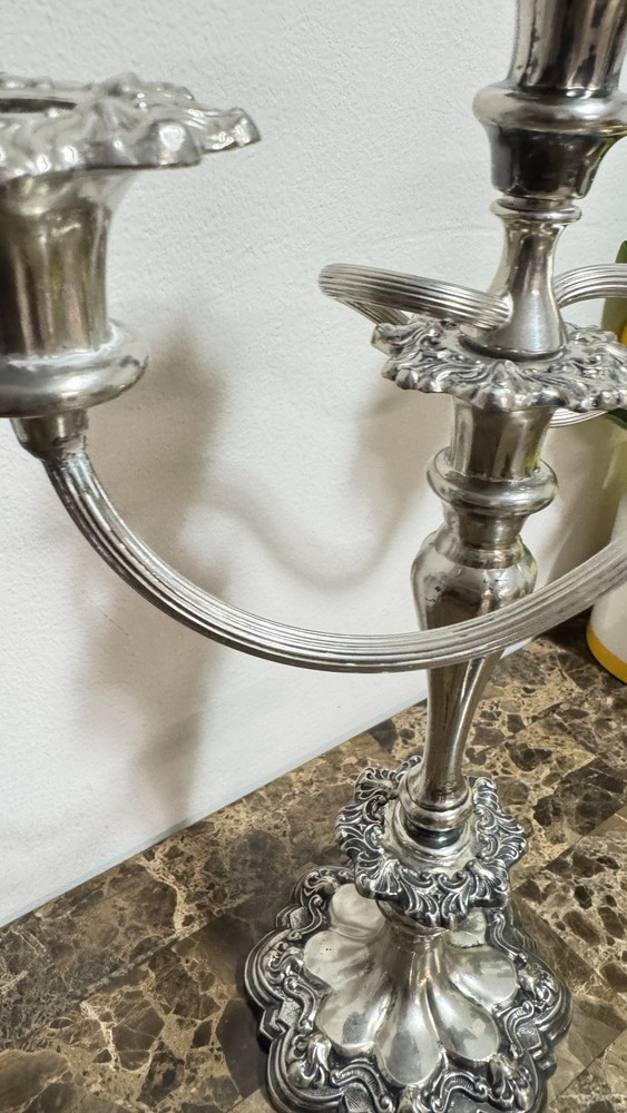 Empire-Style Pair of 3-Light Candelabras
