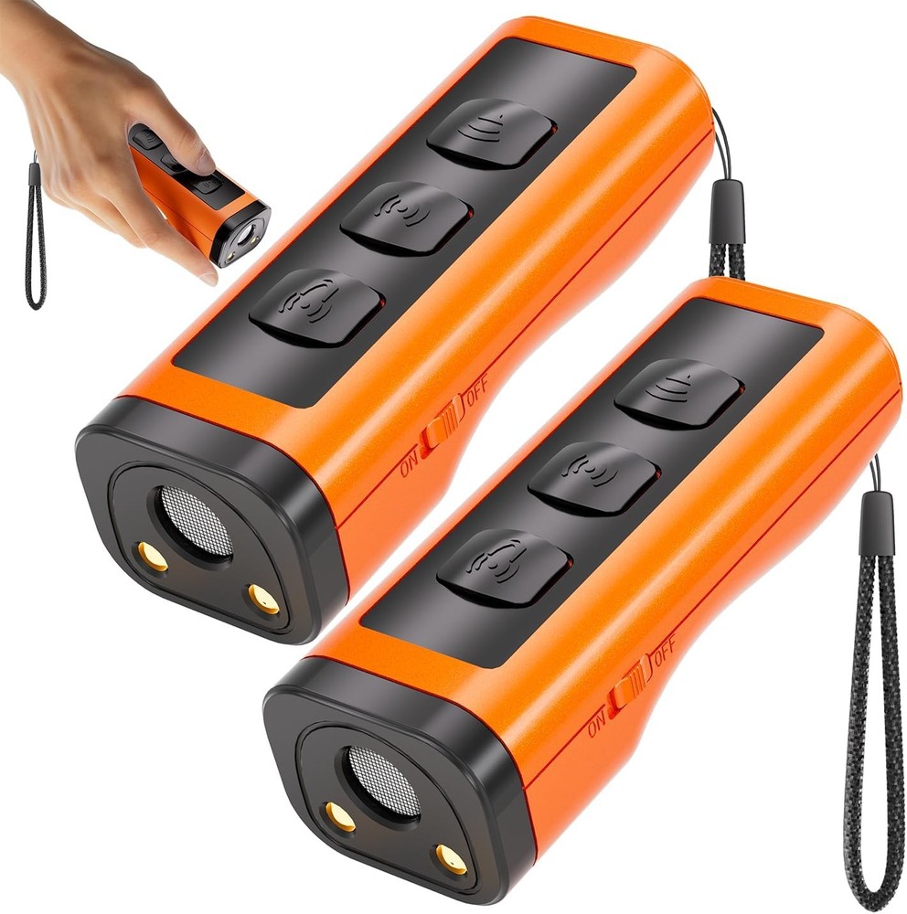 2 Pack Dog Bark Deterrent Devices, Rechargeable Anti-Barking Device for Dogs,