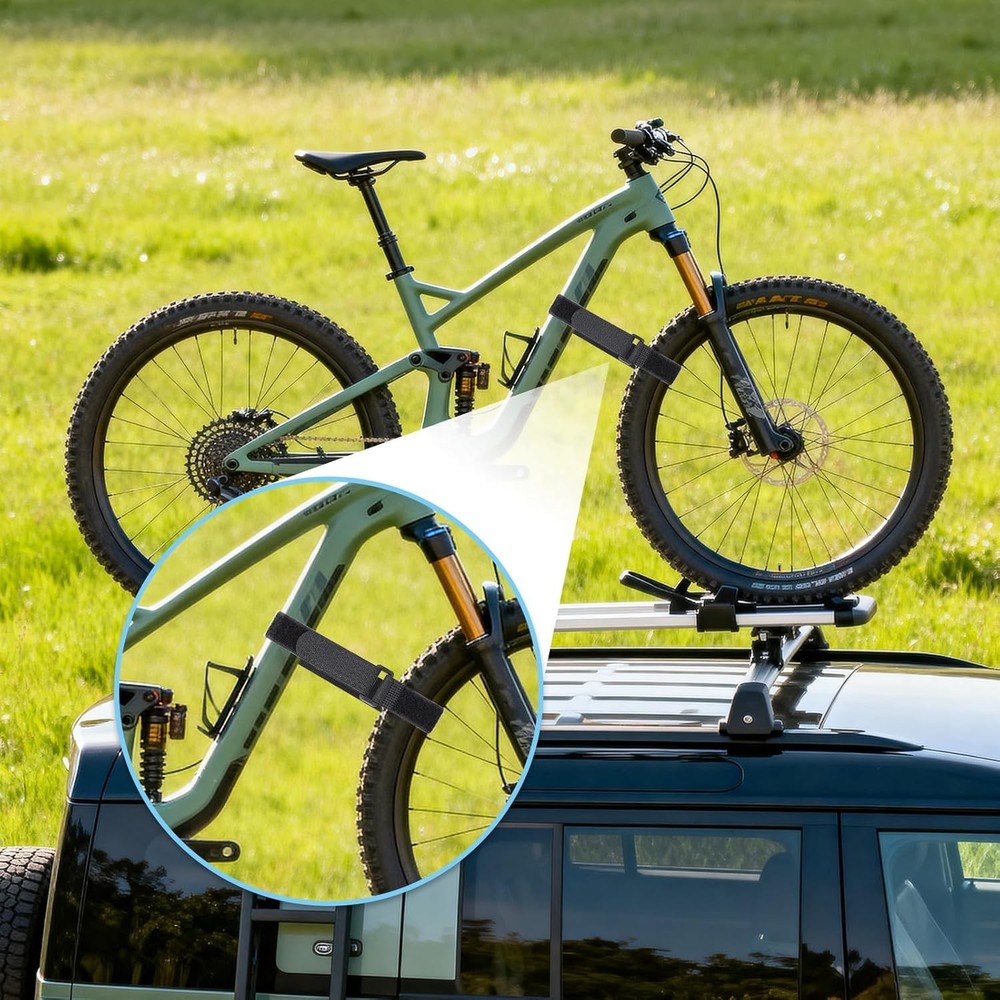 Bike Wheel Straps 4Pc Adjustable Rack Stabilizer