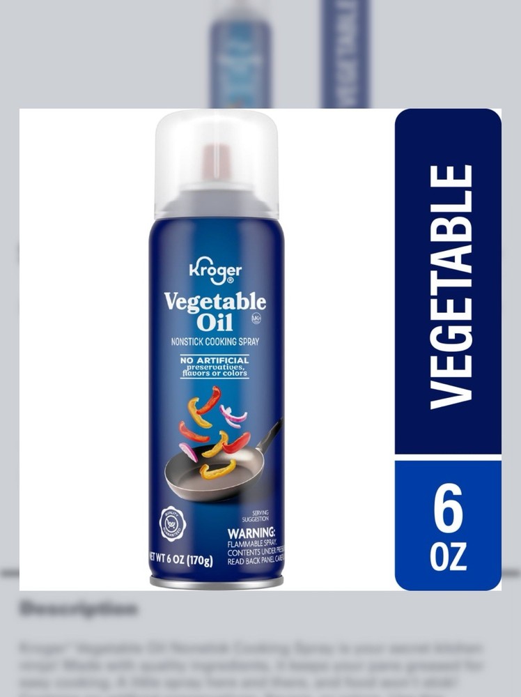 10 Pack Kroger Vegetable Oil spray 6oz/pack