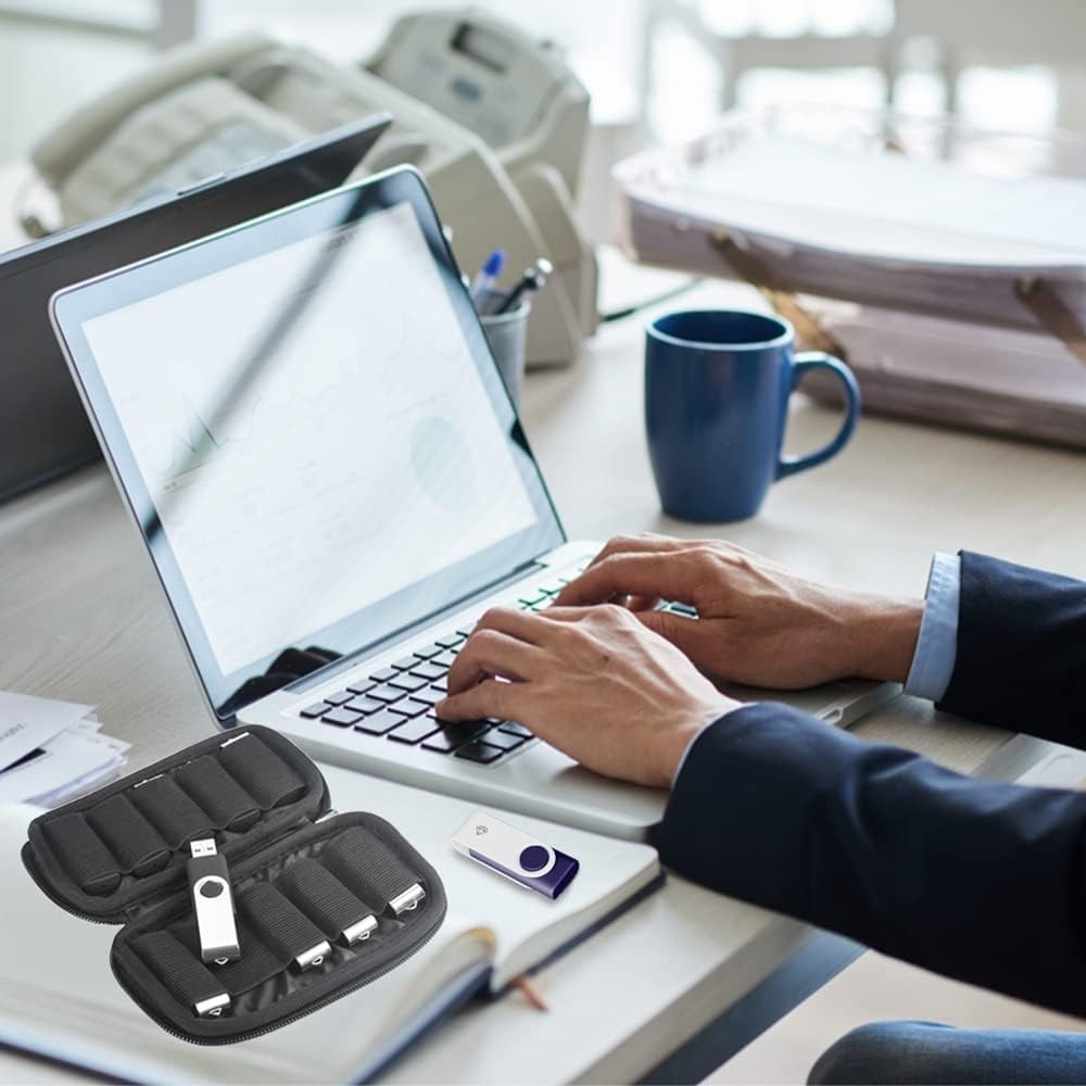High-Quality Neoprene USB Storage Case - 10 Slots for Efficient Organization