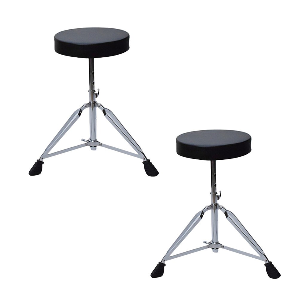 US Drum Throne Height Adjustable Padded Seat Drum Stool Thick Padded Foldable