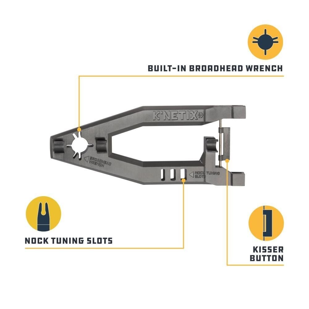 K’Netix Lumen Bow Square Multitool, 3-in-1 Archery Tool- Gray