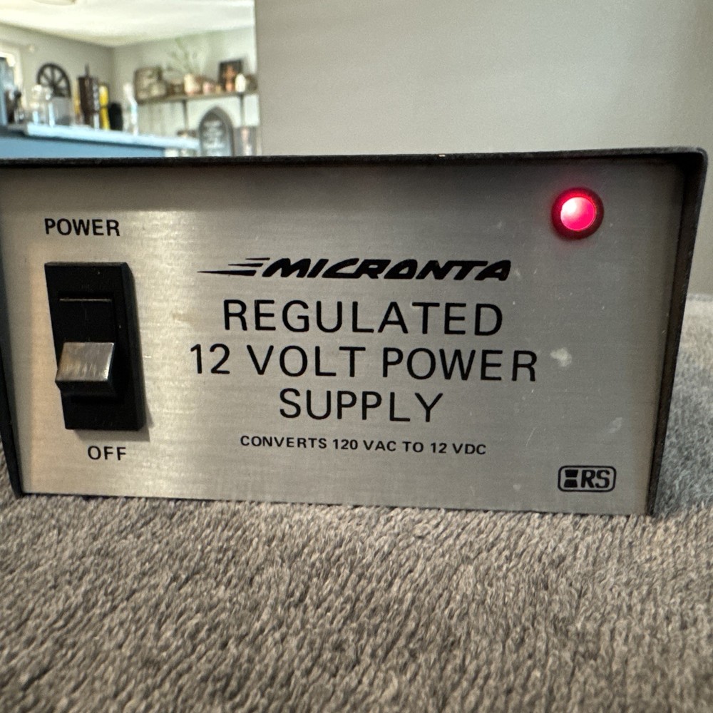 Micronta Regulated 12V Power Supply 120V AC 1.75A – Tested