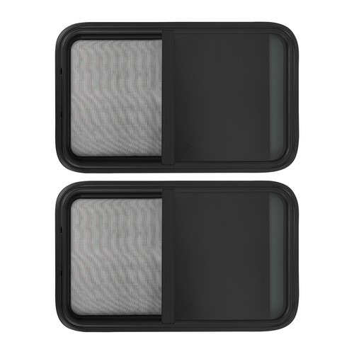 2Pcs RV Window Slide Window Rectangular Vertical Clip-on Mounting Venting Window