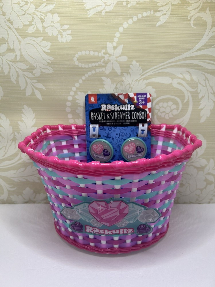 Raskullz Bicycle Basket & Streamer Combo