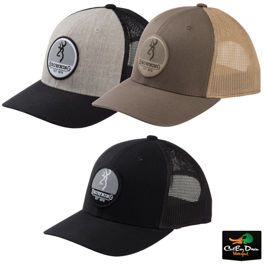 NEW BROWNING CIRCUIT MESH BACK CAP BUCKMARK LOGO HAT