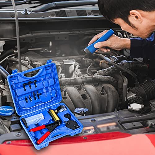Handheld Vacuum Pump Brake Bleeder Kit for Motorcycle 16pc System Bleeding Tools