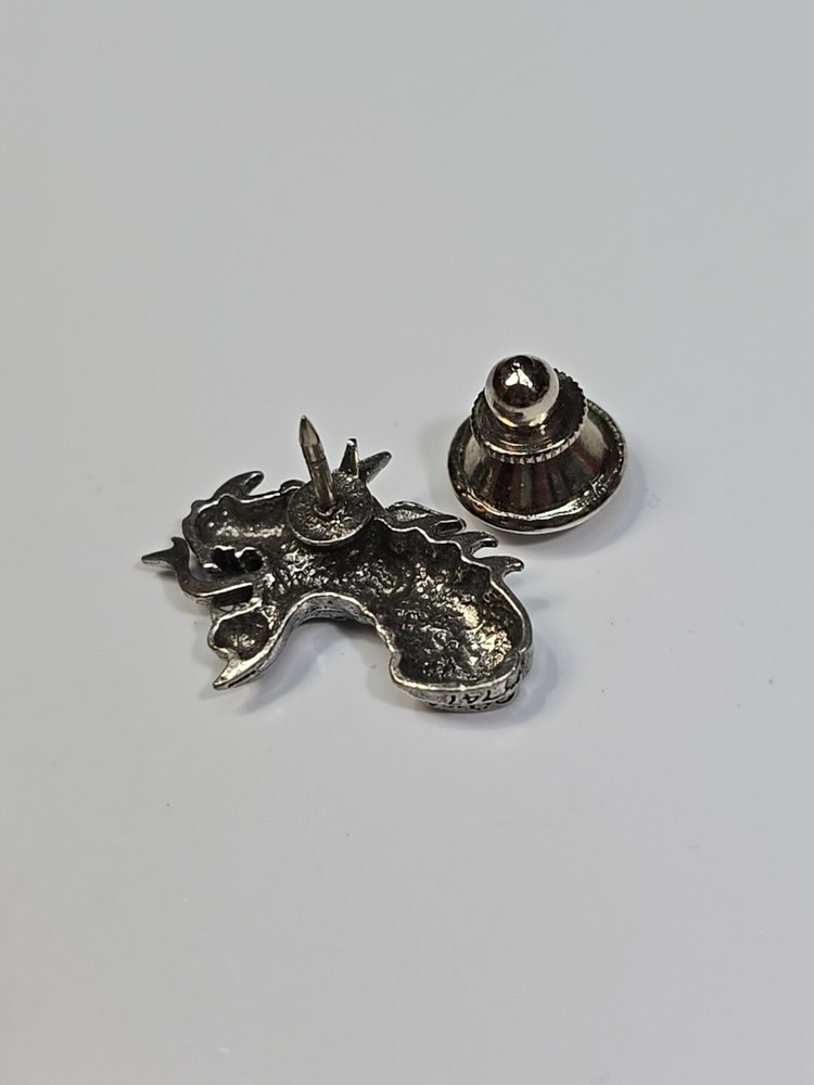 Fierce Dragon Head Lapel Pin Nice Details!! Marked 747