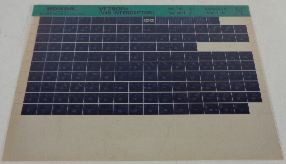 Microfiche Spare Parts Catalog Honda VF 750 Fd (V45 Interceptor) Stand 01/1983