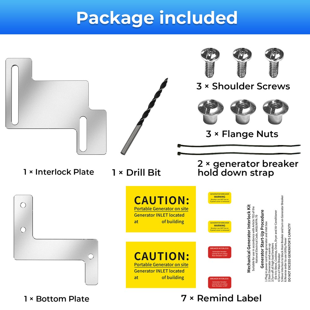 For Eaton Cutler Hammer 150 200A CH Series Panel Generator Interlock Kit