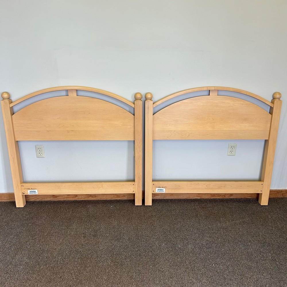 Ethan Allen American Dimensions Solid Maple Twin Size Headboards (Pair)