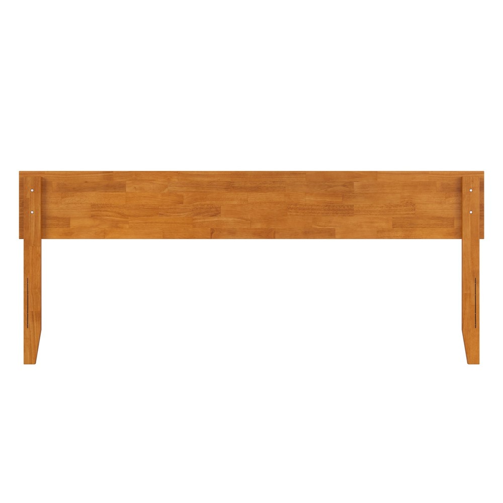 AFI Orlando King Modern Solid Wood Panel Headboard in Light Toffee