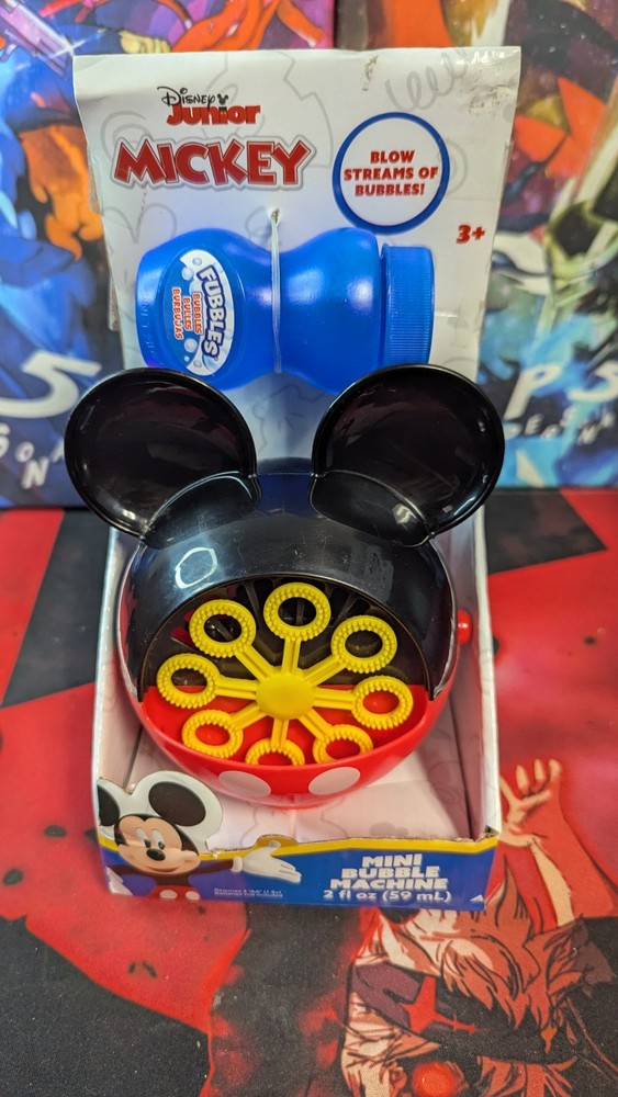 New Disney Junior Mickey Mouse Mini Bubble Machine Toy
