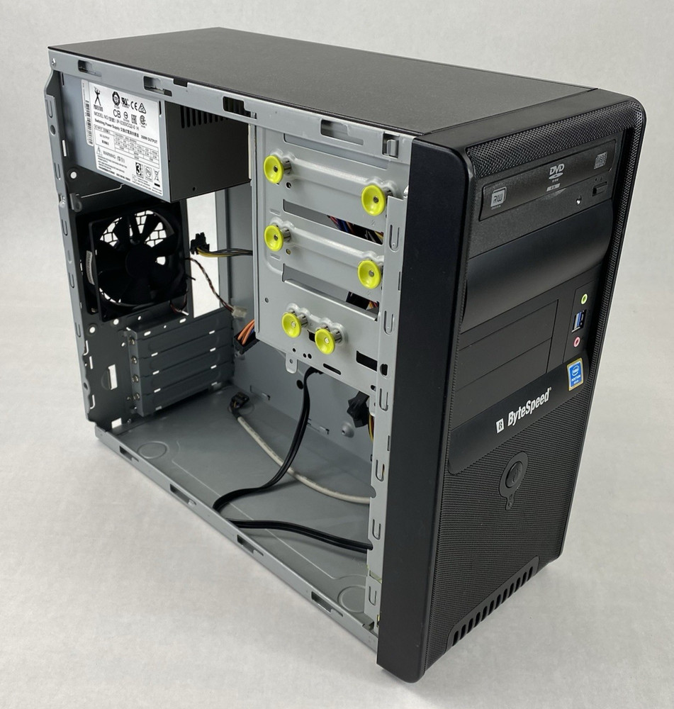 ByteSpeed H310M ATX Mid Tower Computer Case with 350W Power Supply