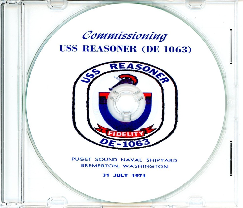 USS Reasoner DE 1063 Commissioning Program 1971 on CD Navy Plank Owners