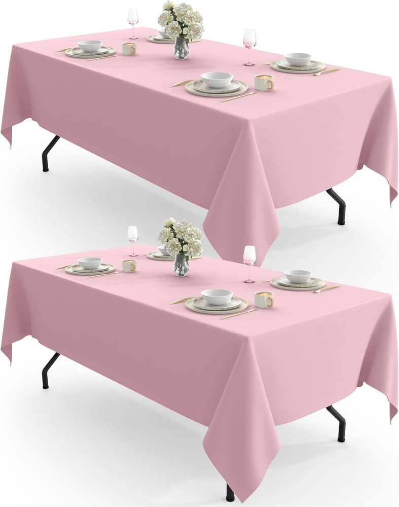 Rectangle Table Cloth 60" X 102" – Durable Polyester Tablecloth Offers Reusable