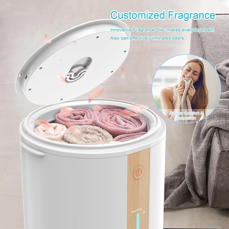 Towel Warmer Rapid Heating Aromatherapy Child Lock Compact Design Spa Experience