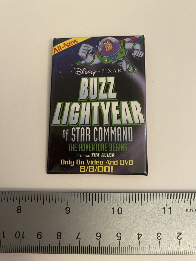 Buzz Lightyear Of Star Command Promo Pin Back Button P89