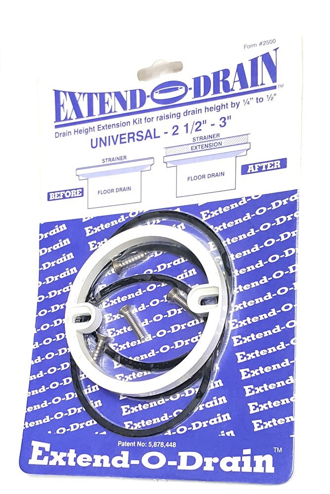 Extend O Drain 2 1/2" - 3" Shower Drain Height Extension Kit