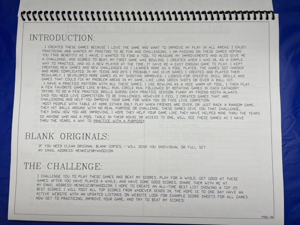 Billiards Accessories, Practice pool games. New