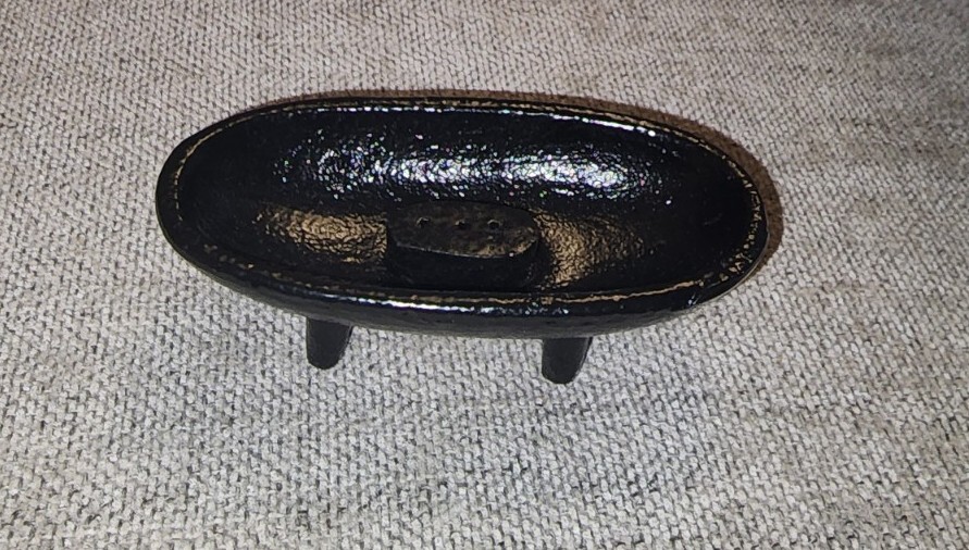 Cast Iron 4" Long Canoe Smudge Pot, Incense Stick Burner New