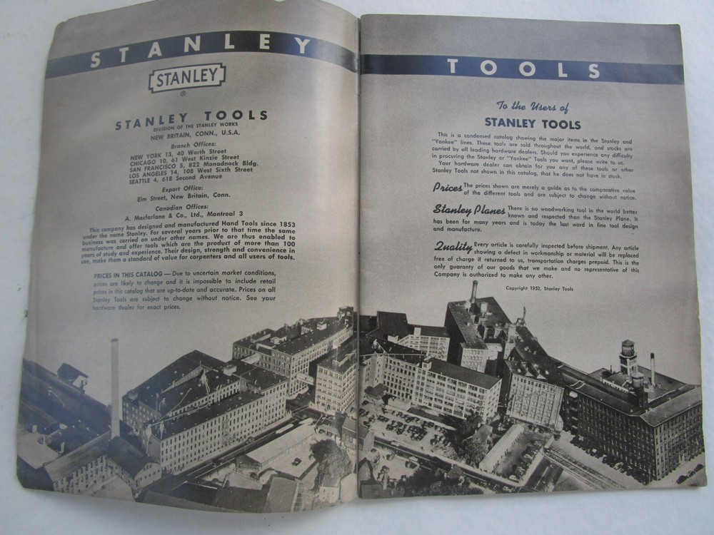 Vintage Stanley Catalog No. 53 - Do It Better With Stanley Tools