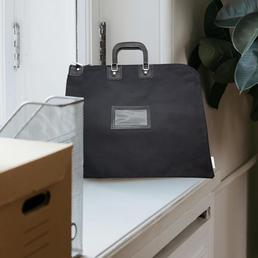 Large Locking Document Bag with Handles, Security Bag with Lock, HIPAA Compli