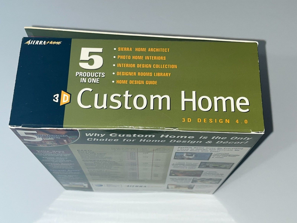 Sierra 3-D Custom Home Design, Architect, Decore & More, PC CD-ROM (SEALED)