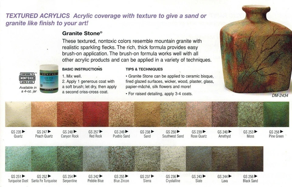 Duncan Granite Stone "GS" No-Fire Ceramic Paint/Stain  4 oz.