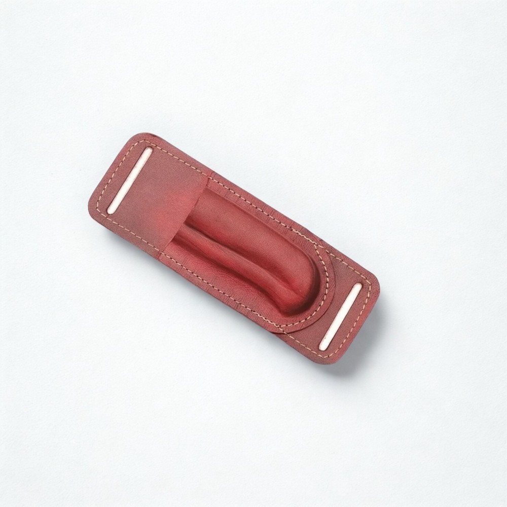 Custom Leather Horizontal Sheath for Buck 110 Folding Hunter Knife Brown EDC