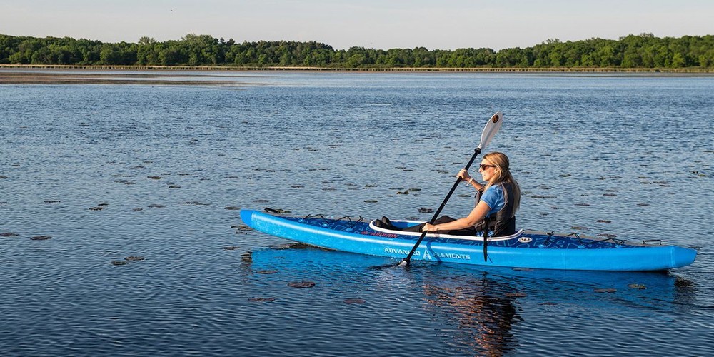 Advanced Elements Airvolution Inflatable Kayak, Blue/White