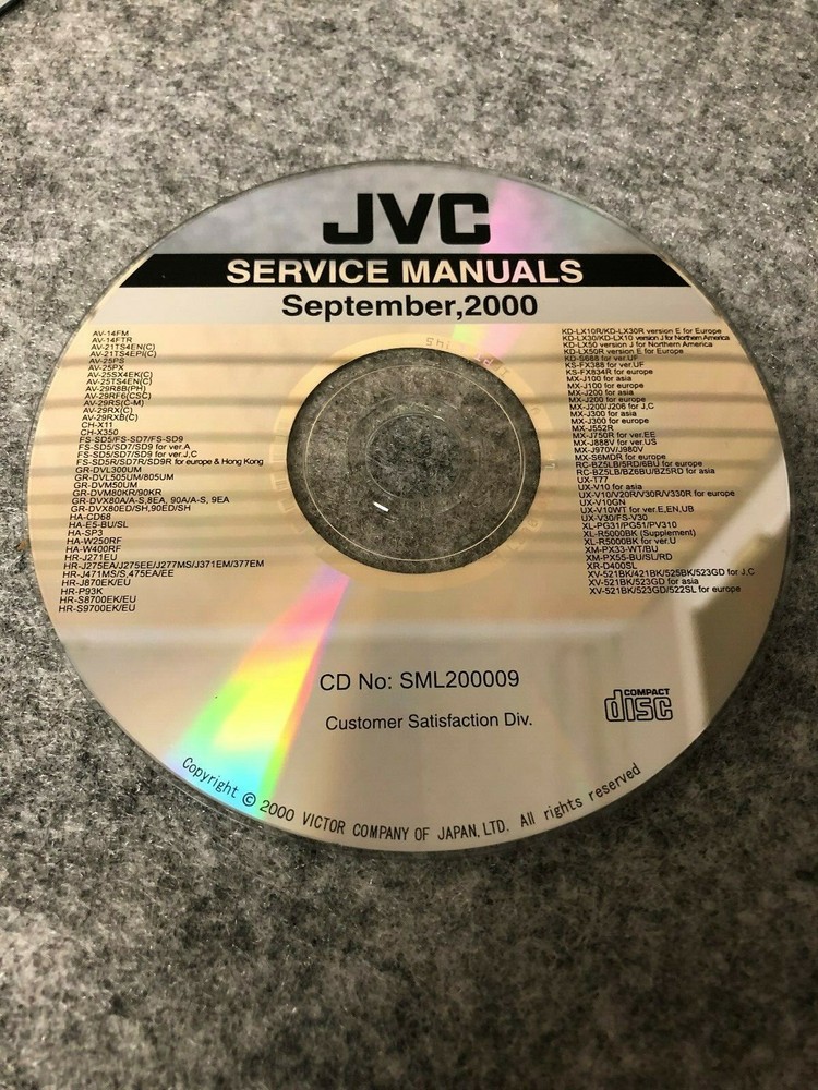 JVC CD Service Manuals