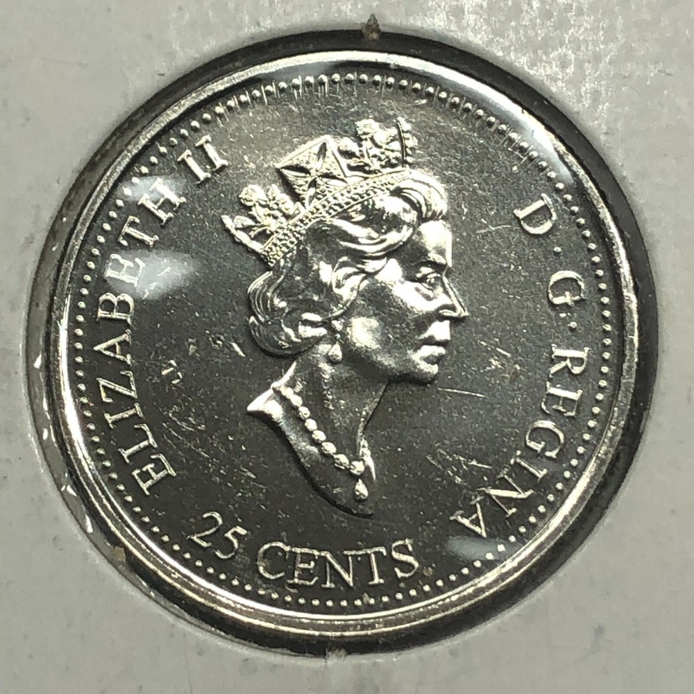 1999 Canada Uncirculated 25 Cent Foreign Coin #1143