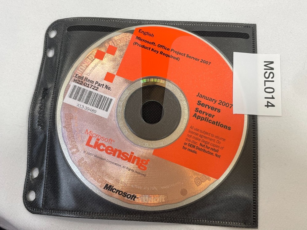 Microsoft Office Project Server 2007 with Product Key! Windows DVD January 2007