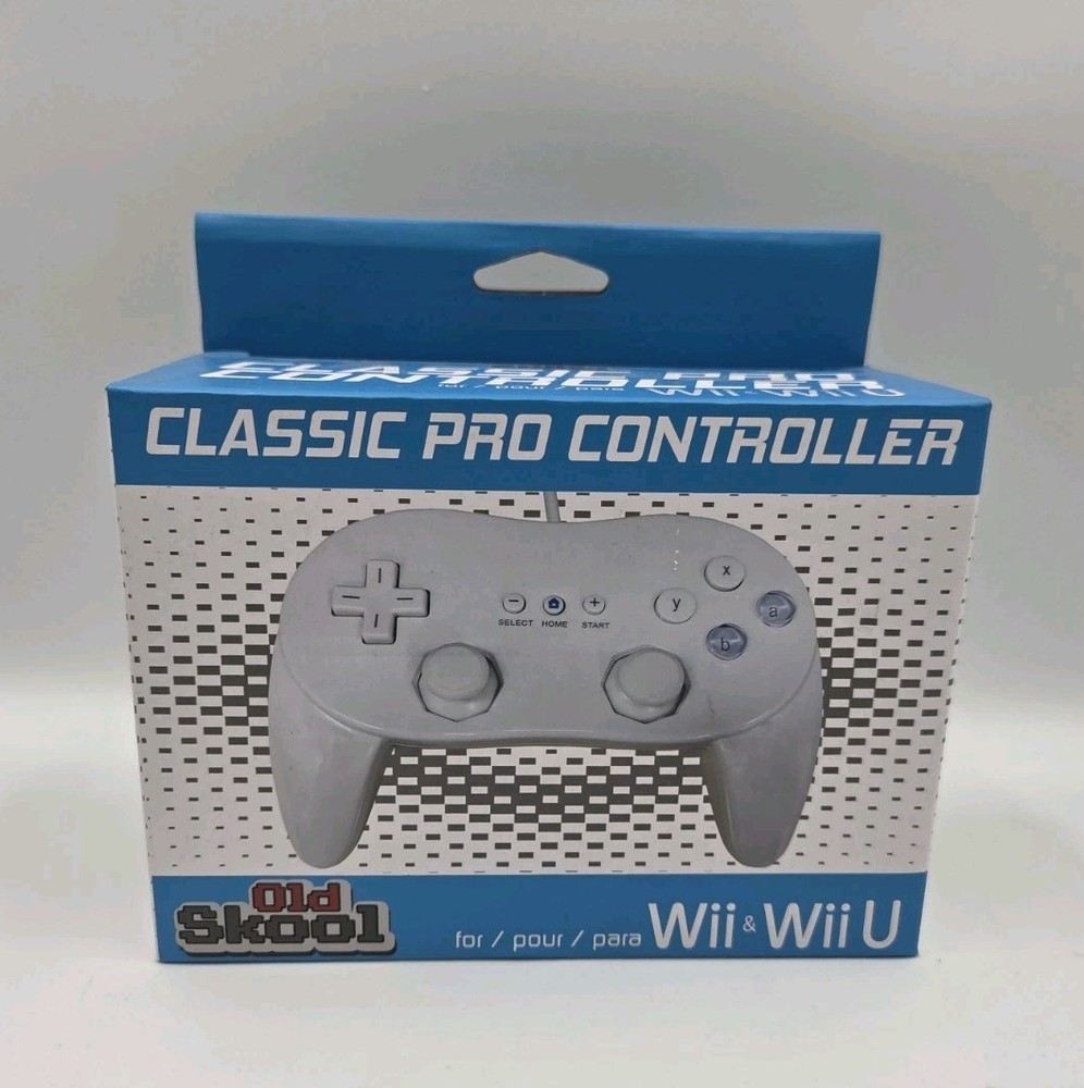 Old Skool Dual Analog Classic Controller Pro for Nintendo Wii / WiiU - White