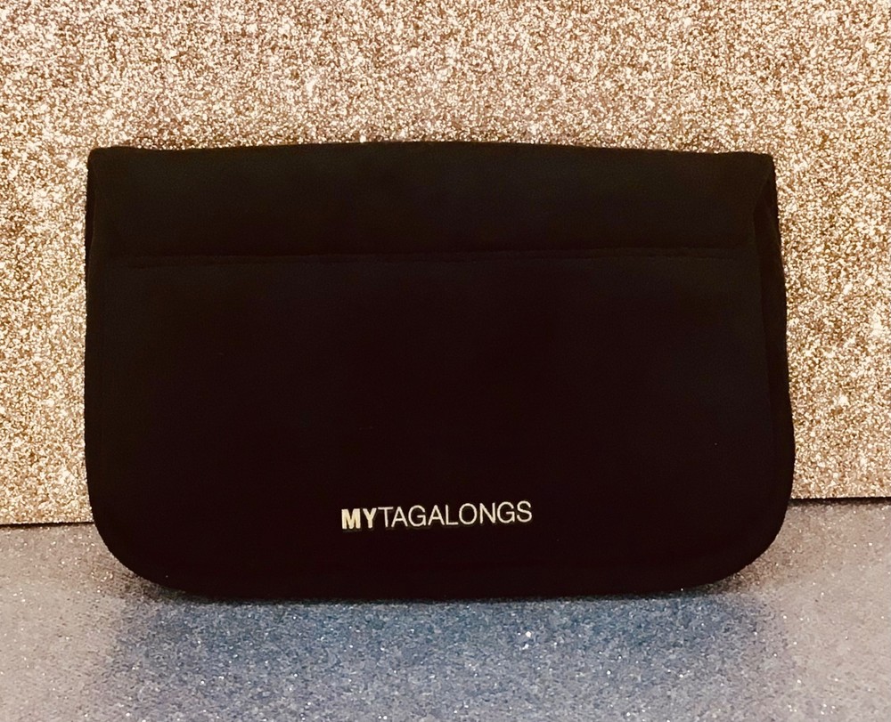 MYTAGALONGS TRAVEL ORGANIZER BLACK PLUSH POUCH