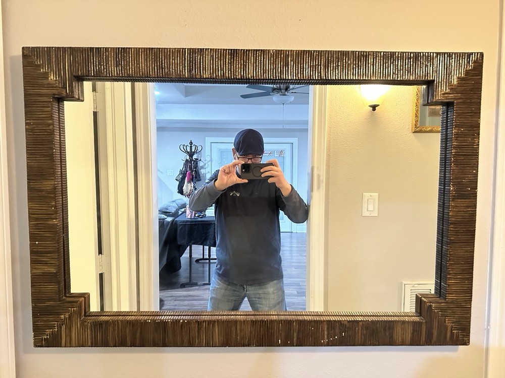 Mid Century Drexel Mirror “Cross Winds”