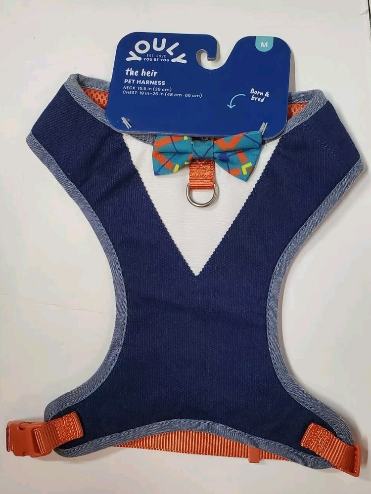 Youly The Heir Bow Tie Pet Harness Size Medium New!