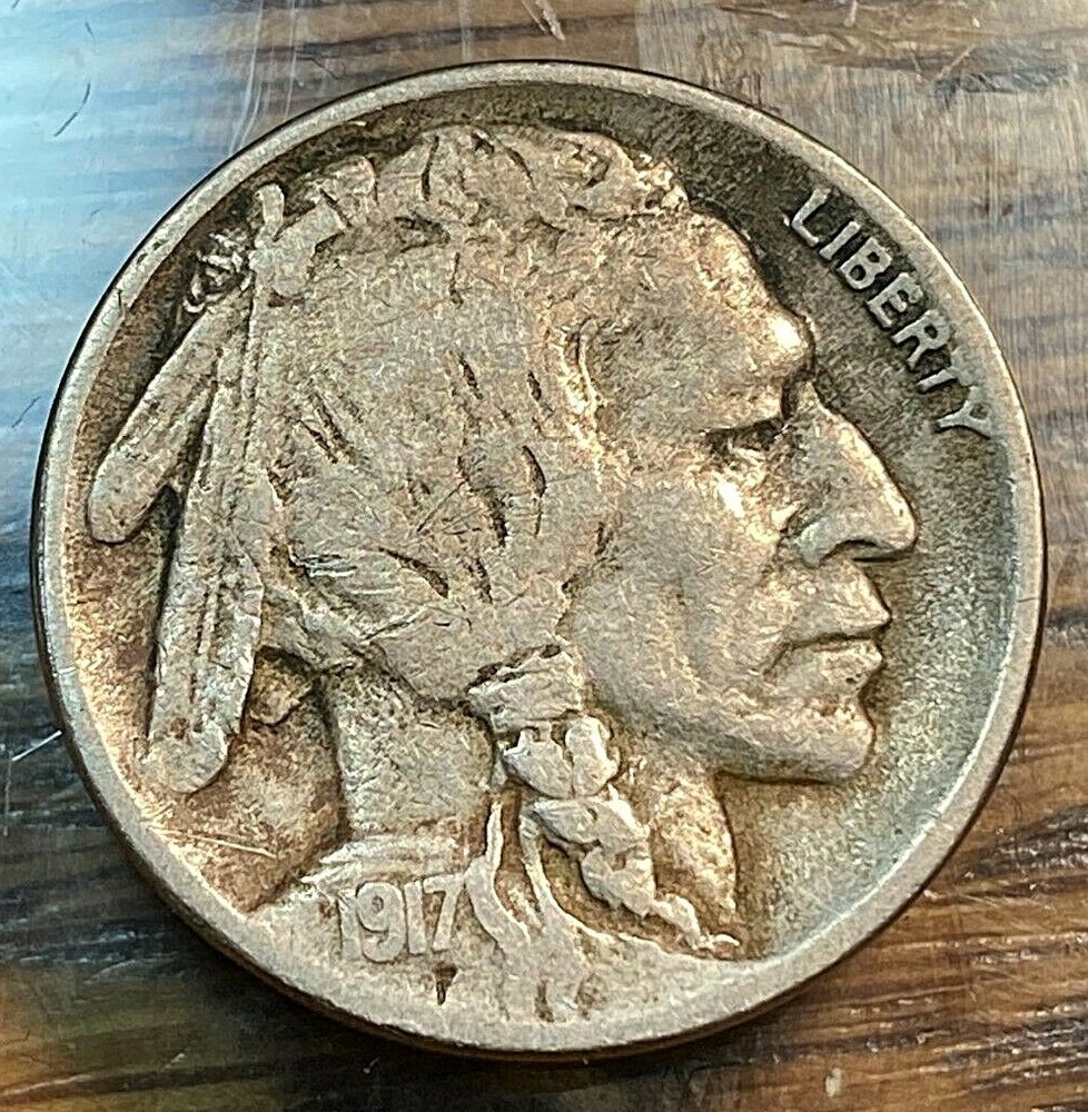 1917-D Buffalo Nickel Nice Original VF CHN