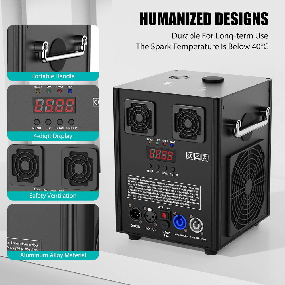 4PCS 700W Large Cold Spark Firework Machine Stage Effect DMX Machine Party Disco