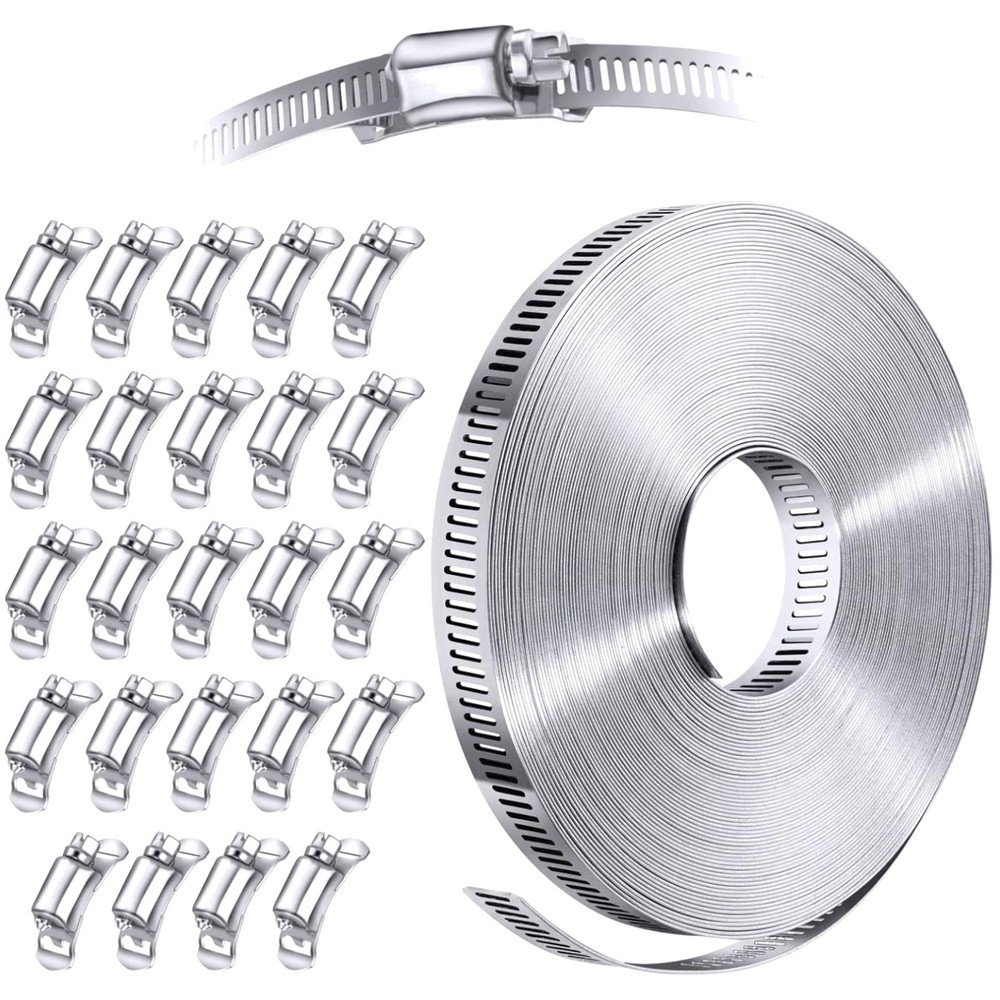 Cut-to-Fit Hose Clamp Strap with Fasteners