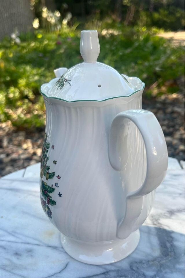 Vintage Nikko Christmas Tree Coffee Pot