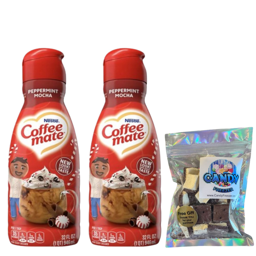 CoffeeMate Peppermint Mocha Liquid Coffee Creamer 32 oz 2 pack