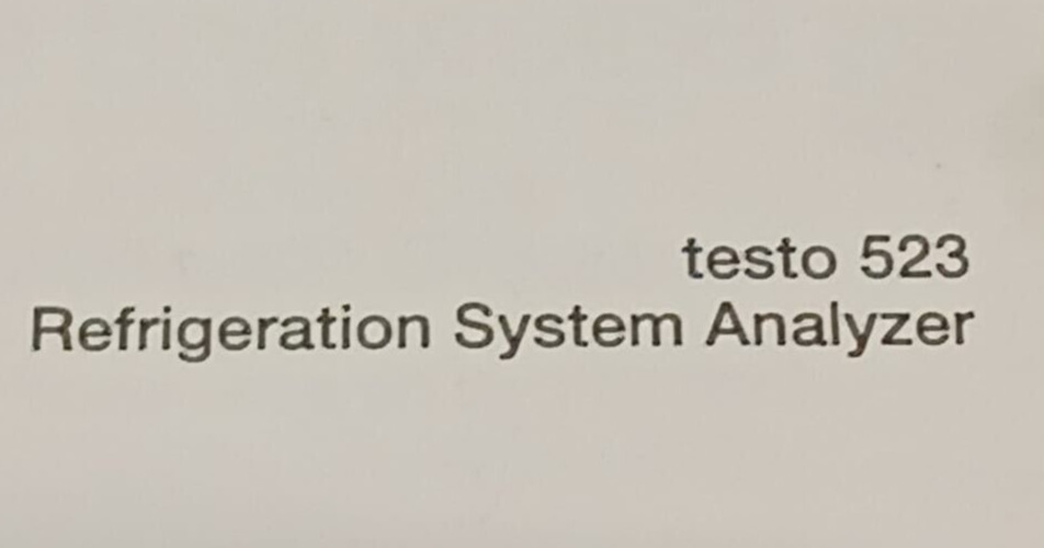 Testo 523 A/C Refrigeration System Analyzer 0560 5231 w/ Case