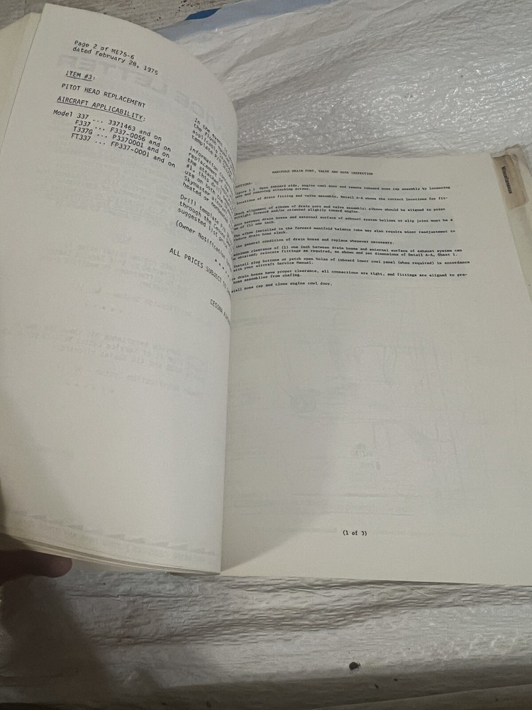 cessna service information summary 1975