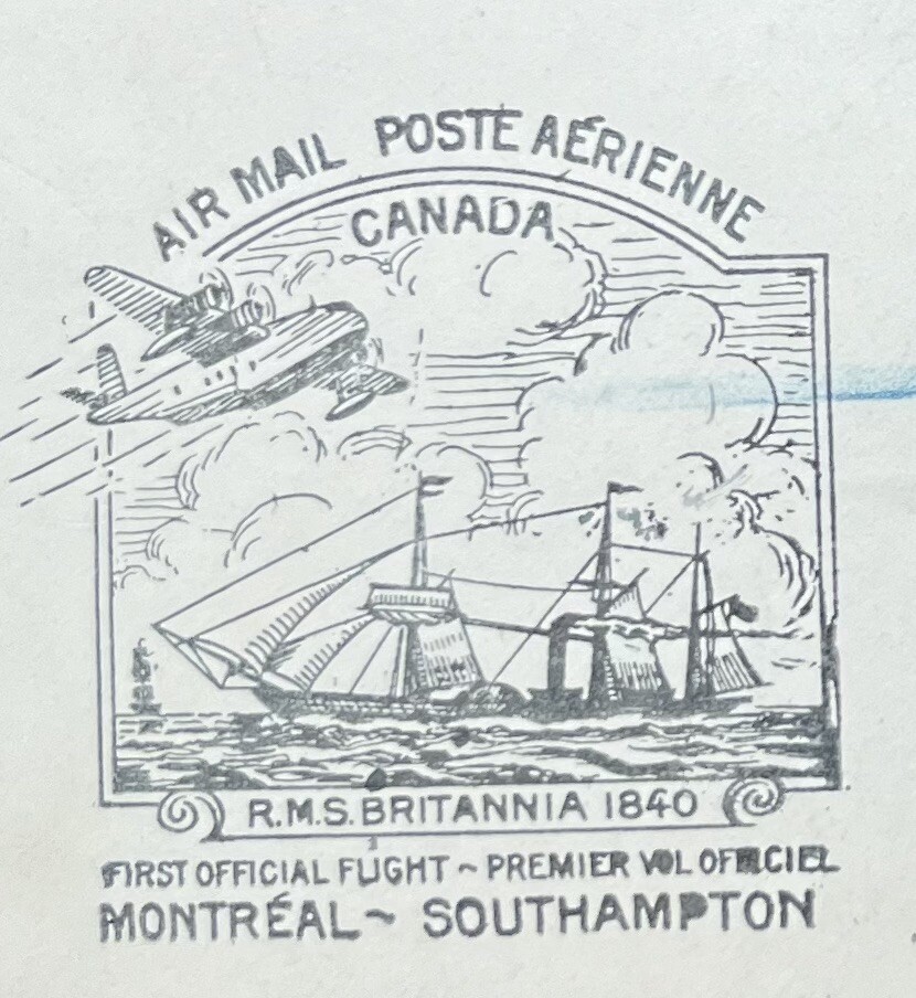Canada - 1939 First Flight - Montreal To Southampton England