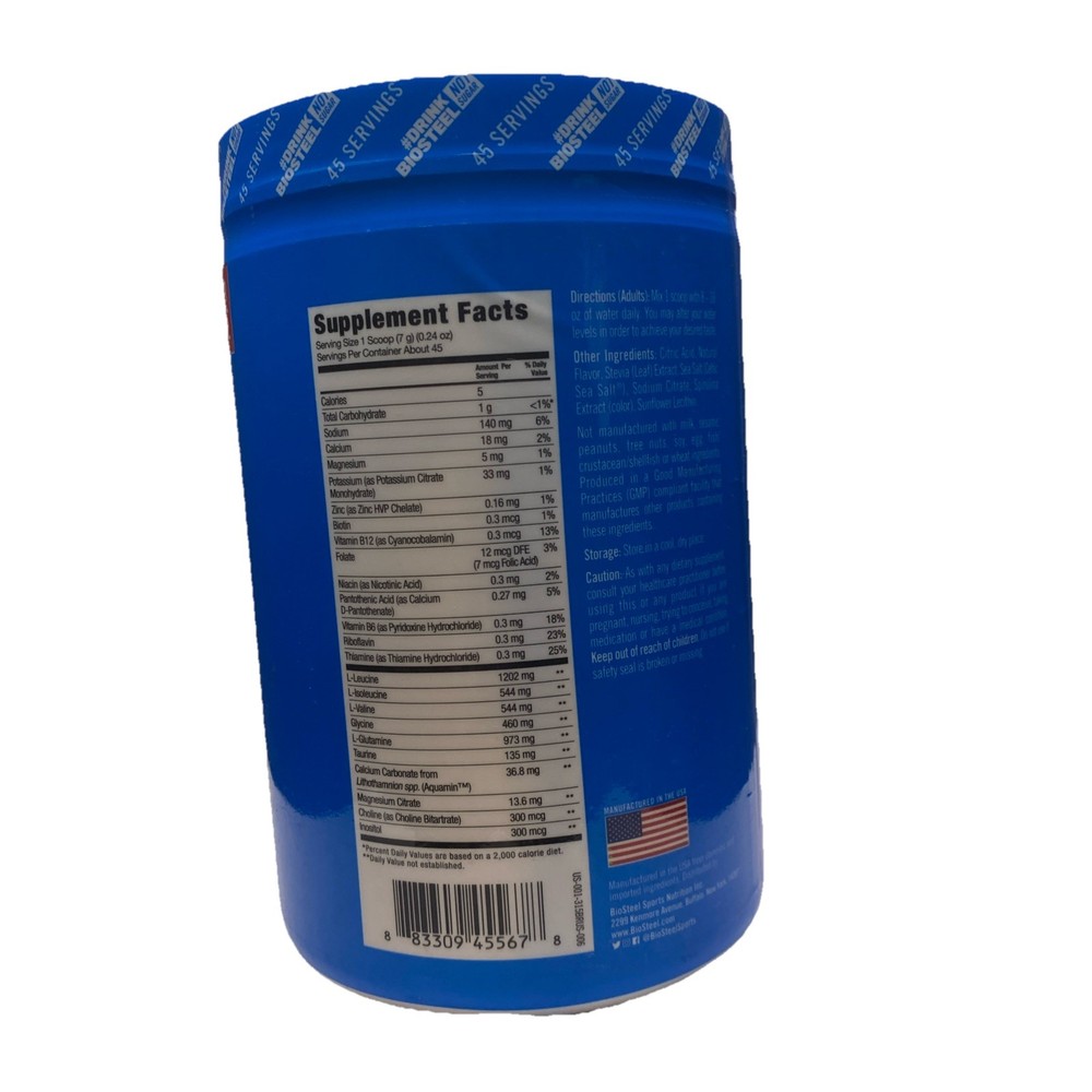 BioSteel Hydration Mix Blue Raspberry (45 Servings) Endurance Energy Performance