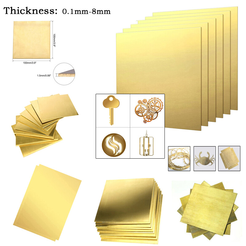 Brass Sheet Metal Panels | Thickness: 0.1-8mm | Multiple Sizes Available