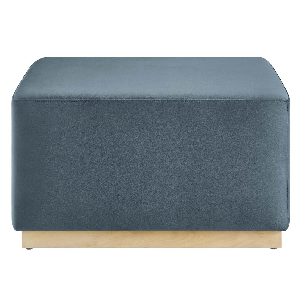 Modway Large 28" Square Performance Velvet Upholstered Ottoman